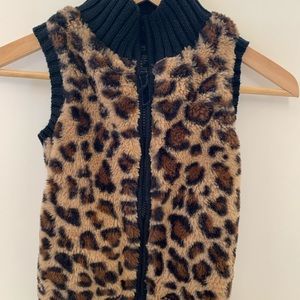 Barely used girls cheetah print vest!